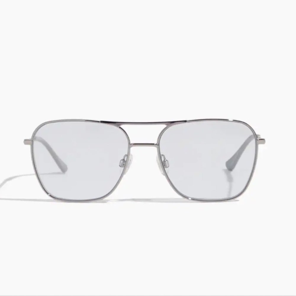 Caddis Hooper Blue Light Blocking Glasses in Polished Silver